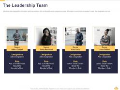 The leadership team vr investor pitch deck ppt styles ideas