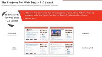 The Platform For Web Buzz 2 0 Launch Buzzfeed Investor Funding Elevator Pitch Deck