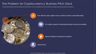 The Problem For Cryptocurrency Business Cryptocurrency Seed Round Pitch Deck