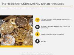 The problem for cryptocurrency business ppt powerpoint presentation file show