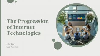 The Progression Of Internet Technologies PPT Mockup AT