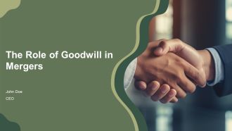 The Role Of Goodwill In Mergers PPT PowerPoint AT