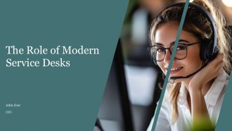 The Role Of Modern Service Desks PPT Mockup AT