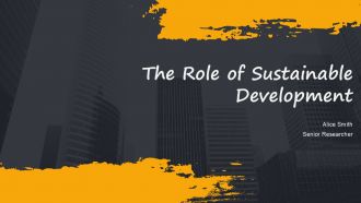 The Role Of Sustainable Development PPT Structure AT