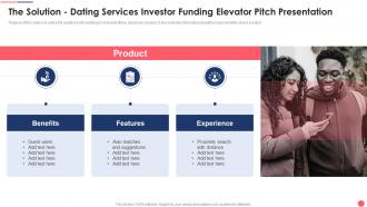 The Solution Dating Services Investor Funding Elevator Pitch Presentation