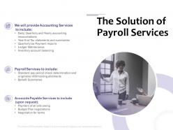 The solution of payroll services ppt powerpoint presentation portrait