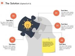 The Solution Option Marketing Ppt Powerpoint Presentation Outline Slide