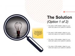 The Solution Option Ppt Powerpoint Presentation Visual Aids Example 2015