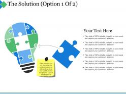 The solution ppt summary infographic template