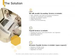 The solution provide accounting ppt powerpoint presentation pictures graphics tutorials