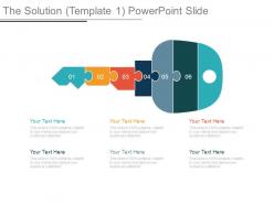 The solution template 1 powerpoint slide