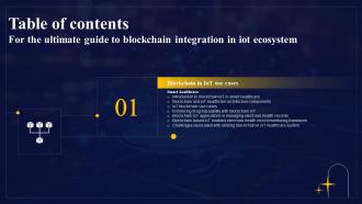 The Ultimate Guide To Blockchain Integration In IoT Ecosystem Table Of Contents IoT SS