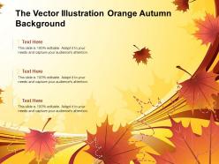 The vector illustration orange autumn background