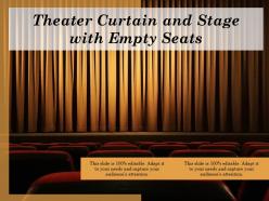 Theater curtain and stage with empty seats