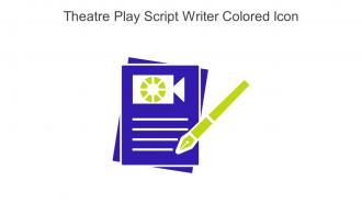 Theatre Play Script Writer Colored Icon In Powerpoint Pptx Png And Editable Eps Format