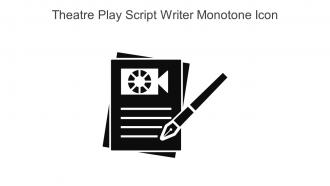 Theatre Play Script Writer Monotone Icon In Powerpoint Pptx Png And Editable Eps Format