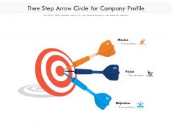 Thee Step Arrow Circle For Company Profile