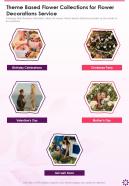 Theme Based Flower Collections For Flower Decorations Service One Pager Sample Example Document