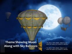 Theme showing moon along with sky balloons