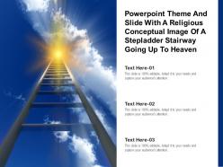 Theme slide with a religious conceptual image of a stepladder stairway going up to heaven