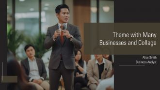 Theme With Many Businesses And Collage PPT Presentation AT