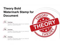 Theory bold watermark stamp for document