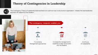Theory Of Contingencies In Leadership Training Ppt
