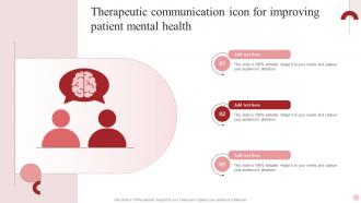 Therapeutic Communication Icon For Improving Patient Mental Health