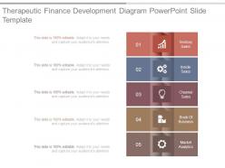 Therapeutic Finance Development Diagram Powerpoint Slide Template