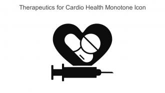 Therapeutics For Cardio Health Monotone Icon In Powerpoint Pptx Png And Editable Eps Format