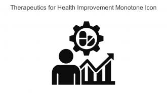 Therapeutics For Health Improvement Monotone Icon In Powerpoint Pptx Png And Editable Eps Format