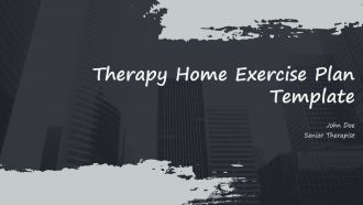 Therapy Home Exercise Plan Template PPT Slides ACP