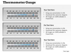 Thermometer gauge powerpoint template slide