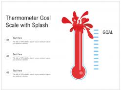 Thermometer goal scale with splash