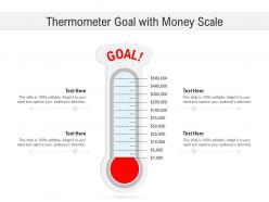Thermometer goal with money scale