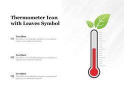 Thermometer Icon With Leaves Symbol