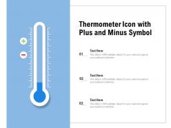 Thermometer icon with plus and minus symbol