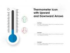 Thermometer icon with upward and downward arrows