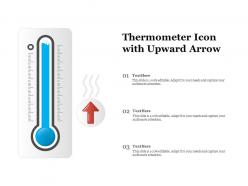 Thermometer icon with upward arrow