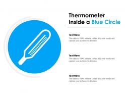 Thermometer Inside A Blue Circle
