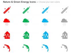 Thermometer rain fuel home ppt icons graphics