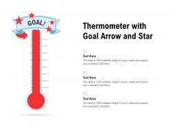 Thermometer with goal arrow and star