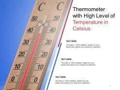 Thermometer with high level of temperature in celsius