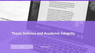 Thesis Defense And Academic Integrity PPT Graphics AT