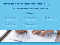 Thesis research paper proposal powerpoint presentation slides