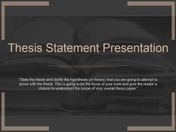 Thesis statement presentation