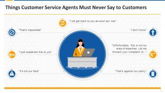 Things Customer Service Agents Must Never Say To Customers Edu Ppt