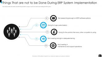 Things That Are Not To Be Done During ERP System Implementation Ppt Slides Template