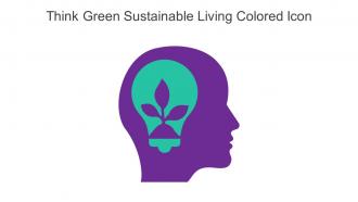 Think Green Sustainable Living Colored Icon In Powerpoint Pptx Png And Editable Eps Format