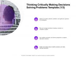 Thinking critically making decisions solving problems plan ppt powerpoint presentation inspiration